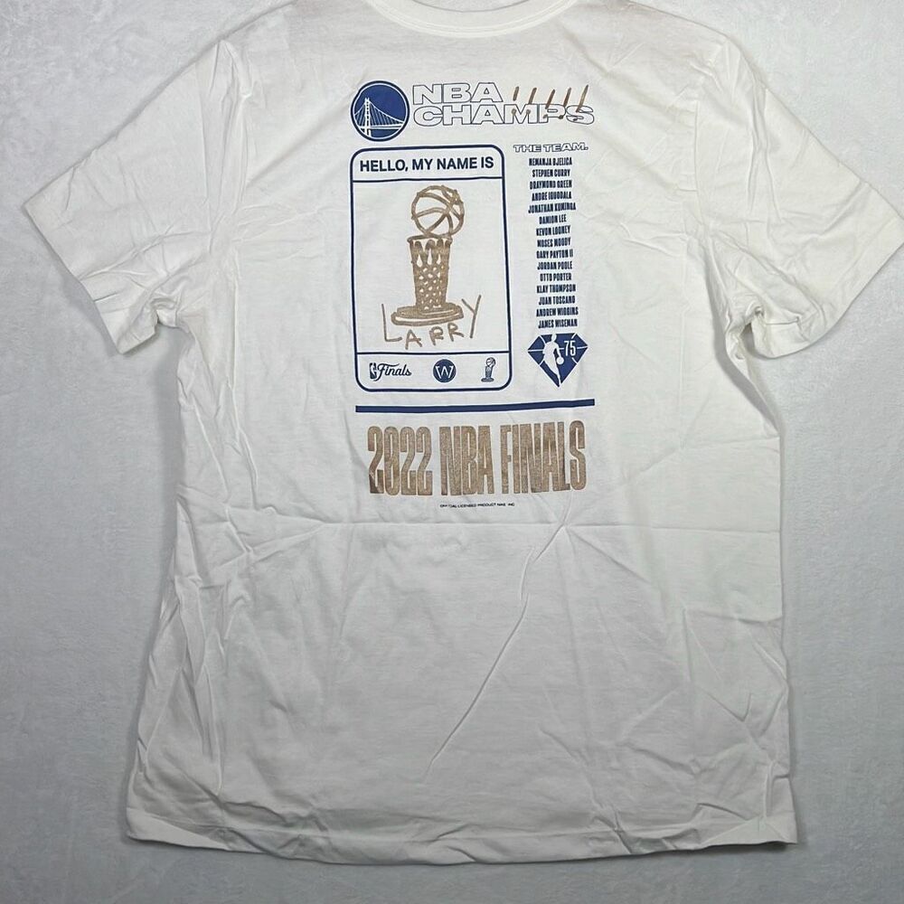 Nike Golden State Warriors NBA Finals Champion Roster 2022 T-Shirt NWT Men XLARG
